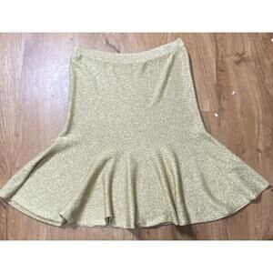 Vintage Lawrence Rich Seymour Levy Women’s Gold Flare Skirt Size Medium RARE